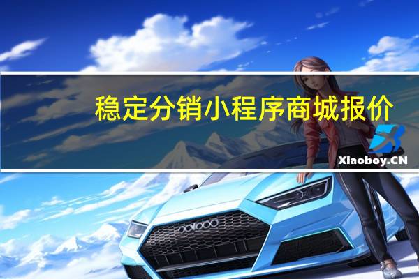 稳定分销小程序商城报价