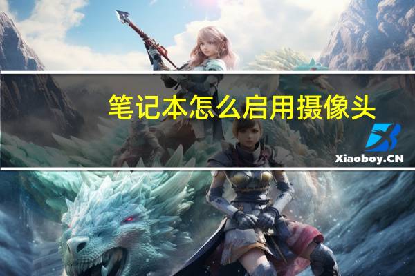 笔记本怎么启用摄像头