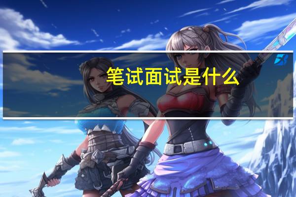 笔试面试是什么