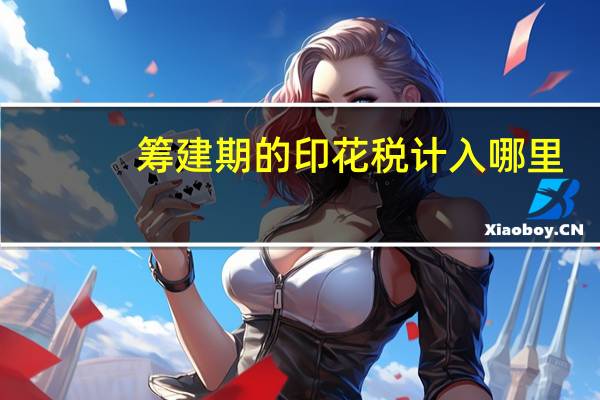 筹建期的印花税计入哪里