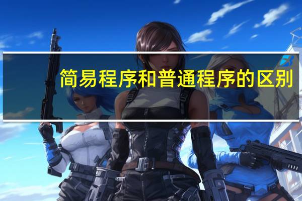 简易程序和普通程序的区别