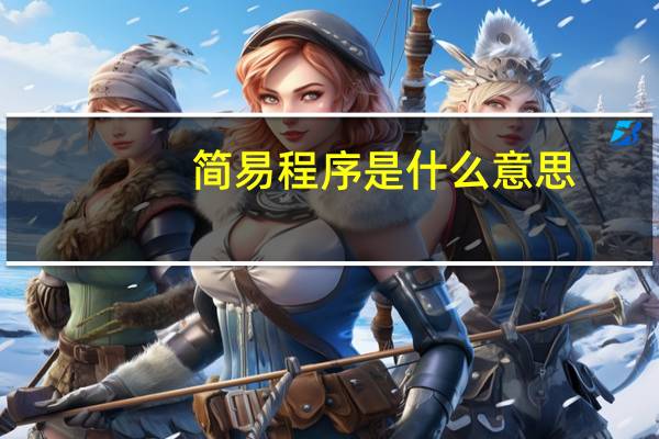 简易程序是什么意思