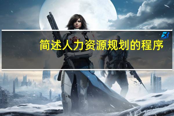 简述人力资源规划的程序
