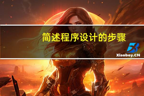 简述程序设计的步骤