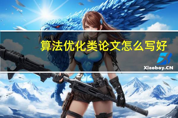 算法优化类论文怎么写好