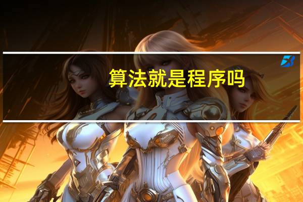 算法就是程序吗