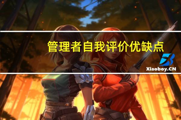 管理者自我评价优缺点