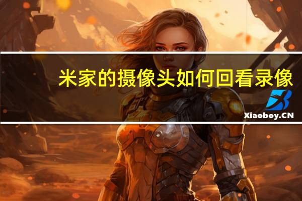 米家的摄像头如何回看录像