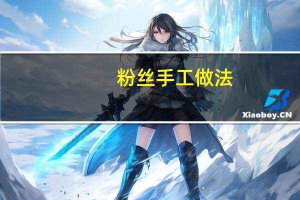 粉丝手工做法