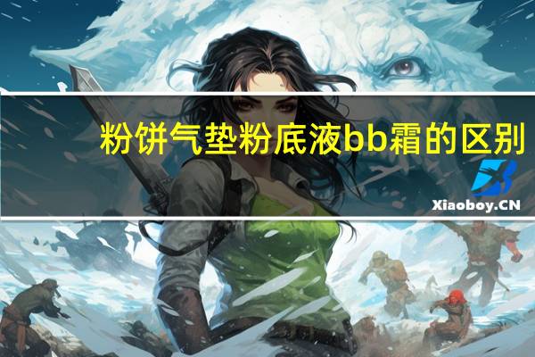 粉饼气垫粉底液bb霜的区别