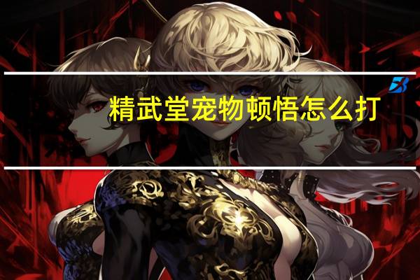 精武堂宠物顿悟怎么打