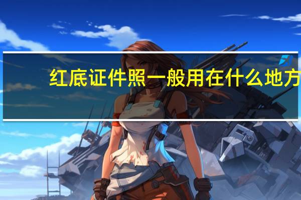 红底证件照一般用在什么地方