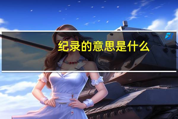 纪录的意思是什么
