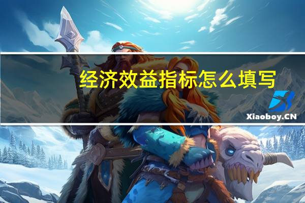 经济效益指标怎么填写