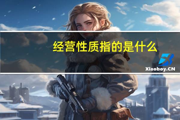 经营性质指的是什么
