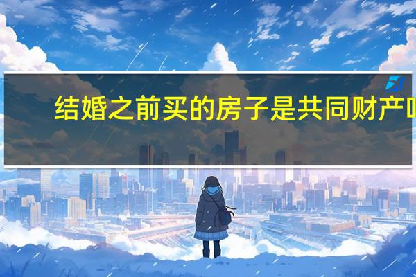 结婚之前买的房子是共同财产吗