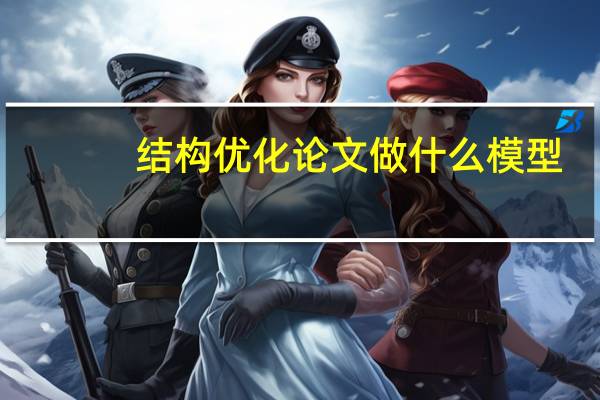 结构优化论文做什么模型