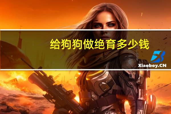 给狗狗做绝育多少钱
