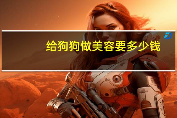给狗狗做美容要多少钱