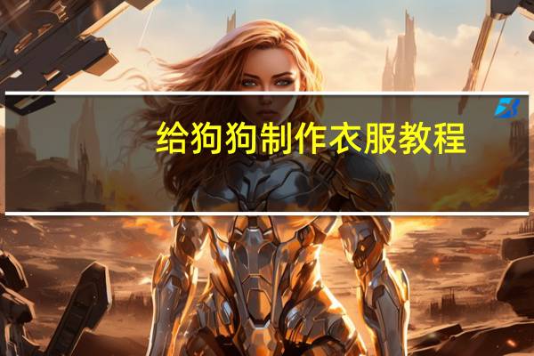 给狗狗制作衣服教程