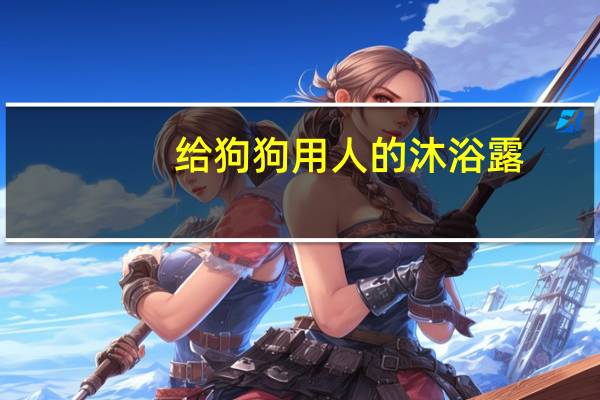 给狗狗用人的沐浴露