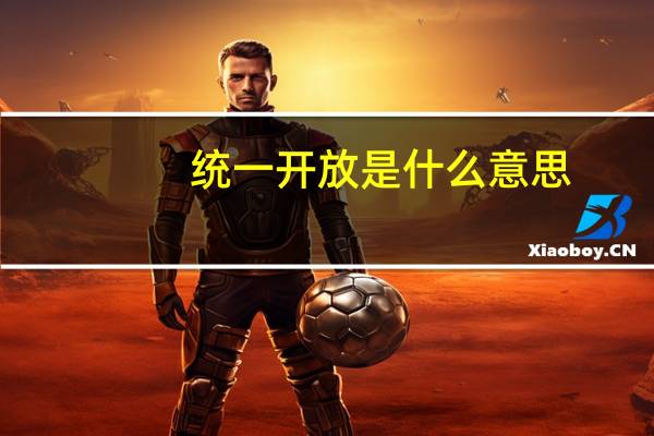 统一开放是什么意思