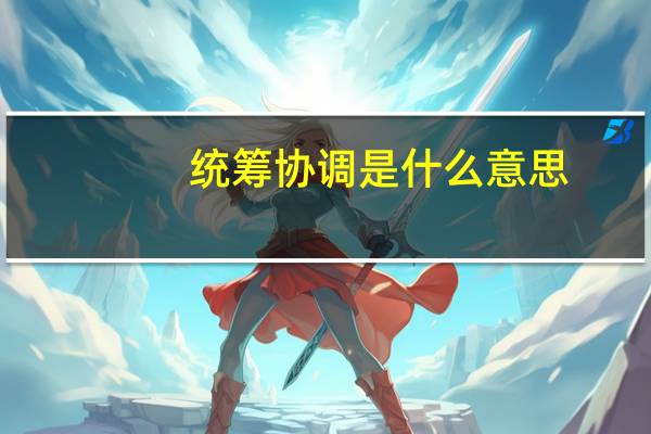 统筹协调是什么意思