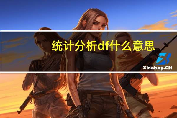 统计分析df什么意思