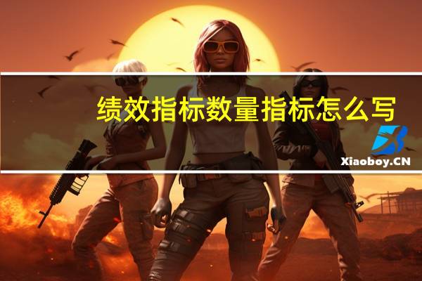 绩效指标数量指标怎么写