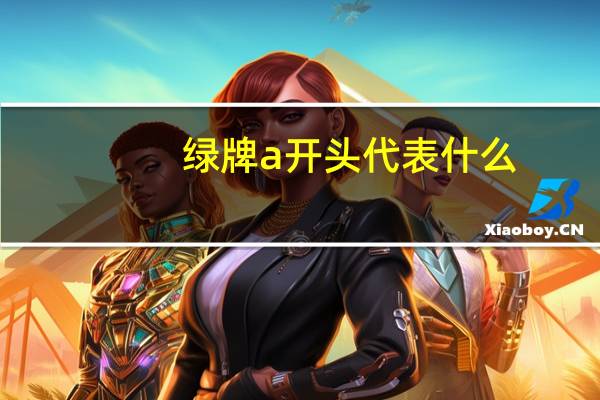 绿牌a开头代表什么