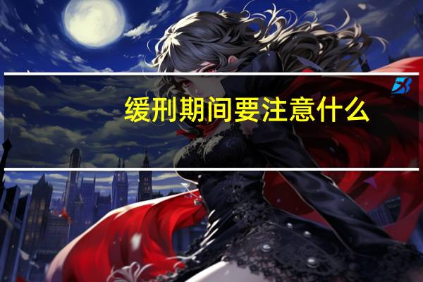 缓刑期间要注意什么