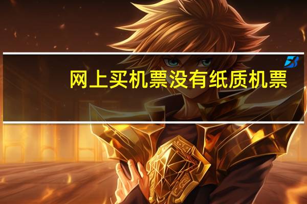 网上买机票没有纸质机票