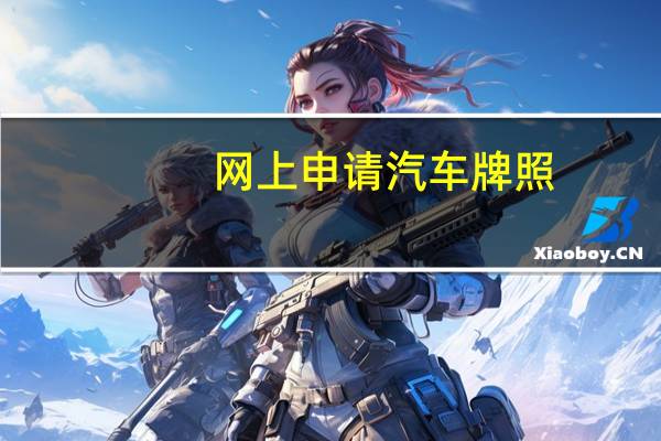 网上申请汽车牌照