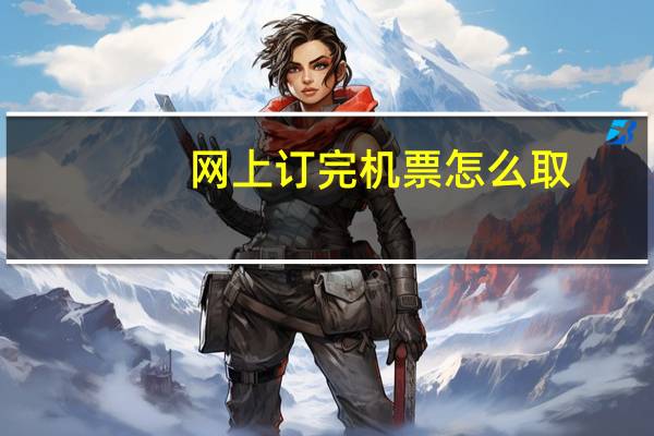 网上订完机票怎么取