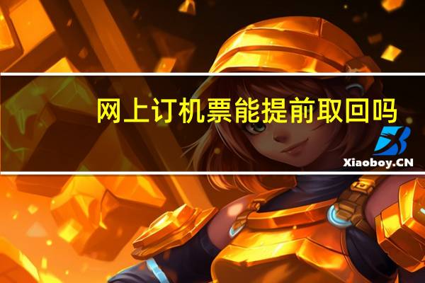 网上订机票能提前取回吗
