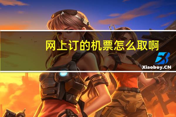 网上订的机票怎么取啊