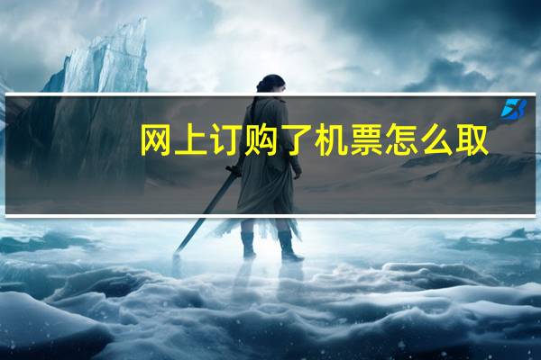 网上订购了机票怎么取