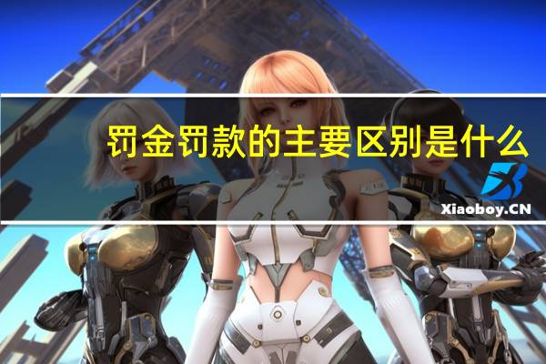 罚金罚款的主要区别是什么