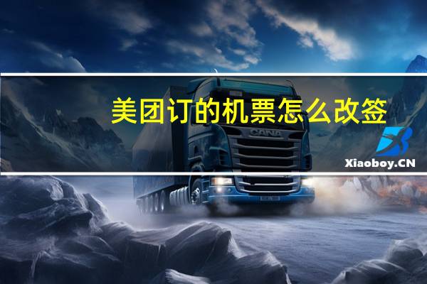美团订的机票怎么改签