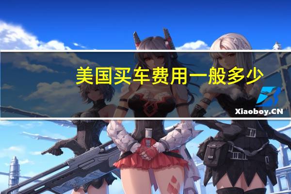 美国买车费用一般多少