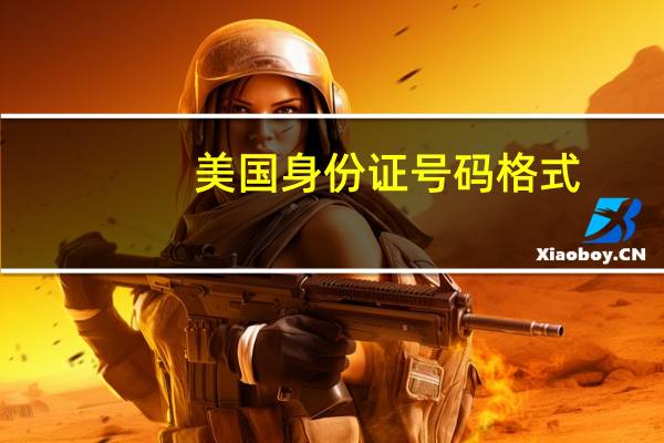 美国身份证号码格式