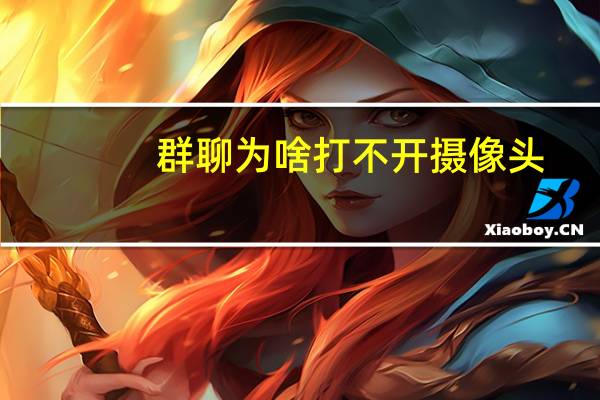 群聊为啥打不开摄像头