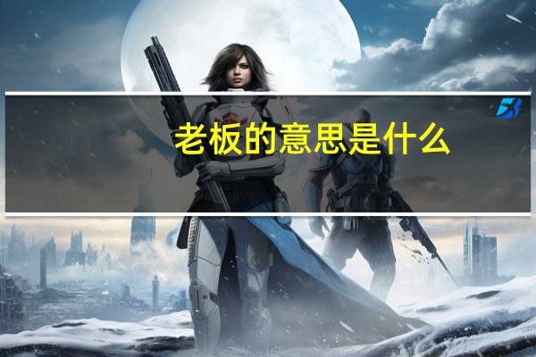老板的意思是什么