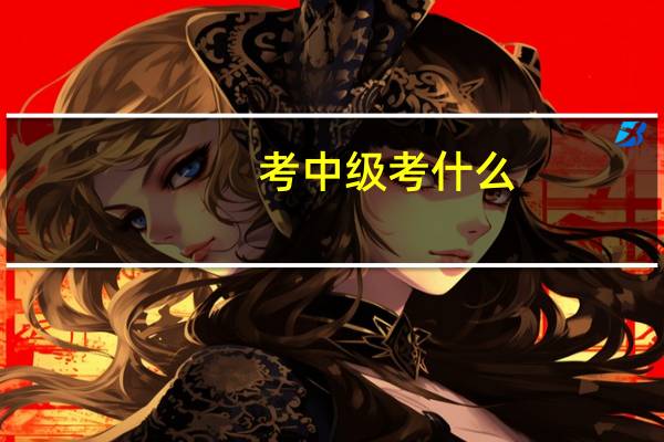 考中级考什么