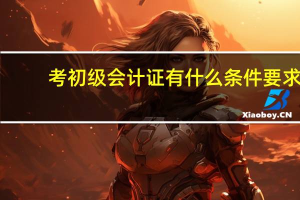考初级会计证有什么条件要求