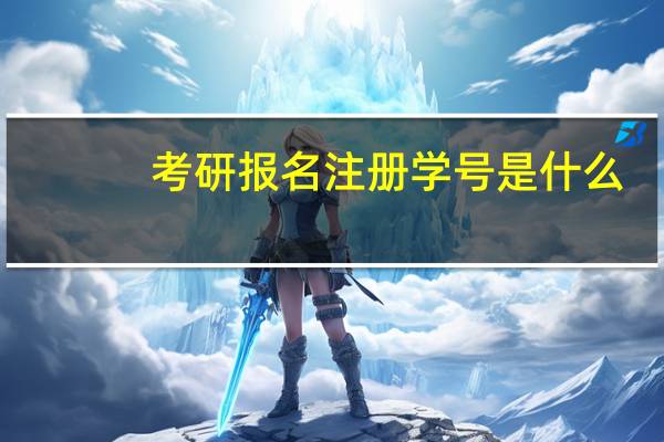 考研报名注册学号是什么