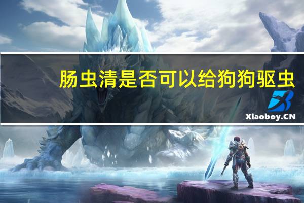 肠虫清是否可以给狗狗驱虫