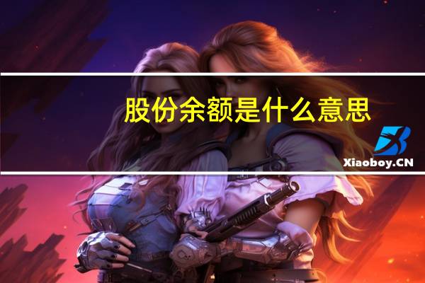 股份余额是什么意思