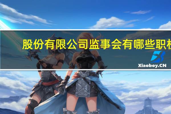 股份有限公司监事会有哪些职权