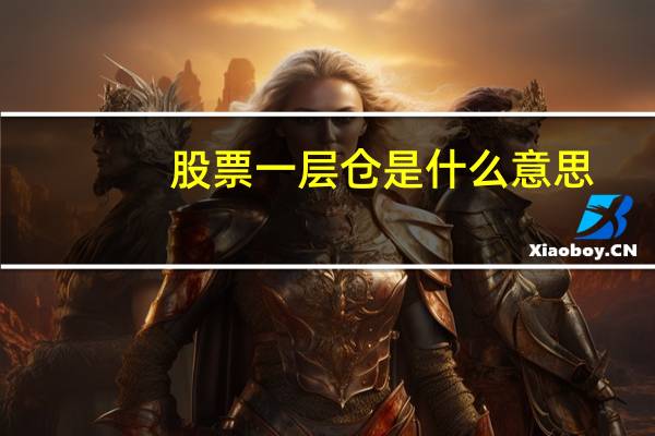 股票一层仓是什么意思
